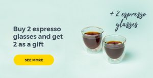 Buy 2 espresso glasses and get 2 as a gift