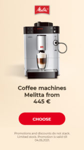Melitta coffee machines from 445 €