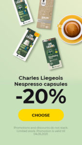 Charles Liegeois Nespresso capsules -20%