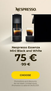 Nespresso Essenza Mini Black and White only 75 €