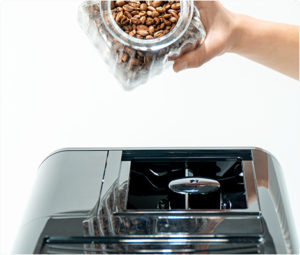 2 bean containers for different types of beans