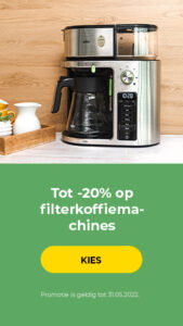 Tot -20% op filterkoffiemachines