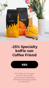 -25% Specialty koffie van Coffee Friend