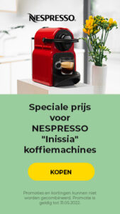 Speciale prijs voor NESPRESSO "Inissia" koffiemachines