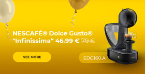 Coffee machine NESCAFÉ® Dolce Gusto® "Infinissima EDG 160.A“ only 46.99 €