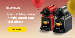 Special Nespresso Inissia Black and Red offers