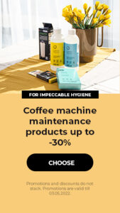 Coffee machine maintenance products up to -30%