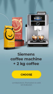 Siemens coffee machine + 2 kg coffee