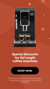 Special discounts for De'Longhi coffee machines