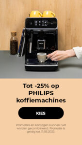 Tot -25% op PHILIPS koffiemachines