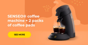 SENSEO® coffee machine + 2 packs of coffee pads
