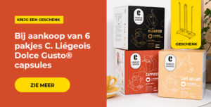 Koop 6 pakjes C. Liégeois Dolce Gusto® capsules en krijg een geschenk!