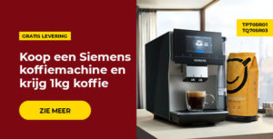 Koop een Siemens koffiemachine en krijg 1kg koffie cadeau
