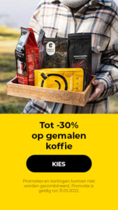 Tot -30% op gemalen koffie