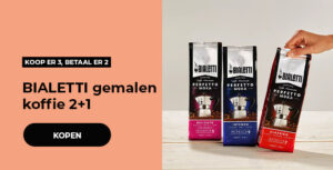 BIALETTI gemalen koffie 2+1