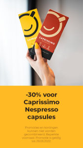 -20% voor Caprissimo Nespresso capsules