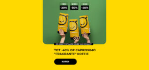 Tot -40% op CAPRISSIMO "Fragrante" koffie