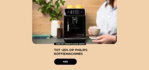 Tot -25% op PHILIPS koffiemachines