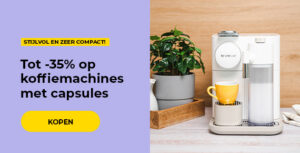 Tot -35% op koffiemachines met capsules