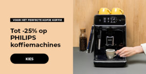 Tot -25% op PHILIPS koffiemachines