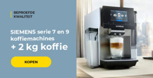SIEMENS serie 7 en 9 koffiemachines + 2 kg koffie