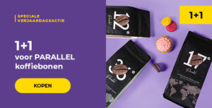 1+1 voor PARALLEL koffiebonen