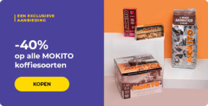 -40% op alle MOKITO koffiesoorten