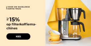 Tot -15% op filterkoffiemachines