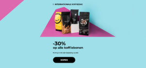 -30% op alle koffiebonen