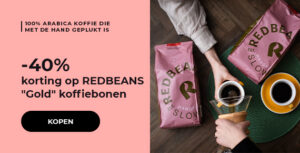 -40% korting op REDBEANS "Gold" koffiebonen