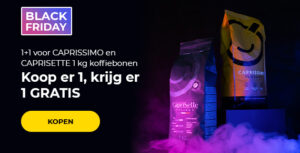 1+1 voor CAPRISSIMO en CAPRISETTE 1 kg koffiebonen