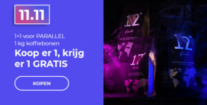 1+1 voor PARALLEL 1 kg koffiebonen