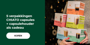 5 CHIATO capsuledoosjes + capsulehouder als geschenk