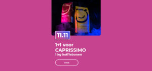 1+1 voor CAPRISSIMO 1 kg koffiebonen