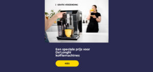 Een speciale prijs voor De'Longhi koffiemachines
