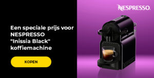 Een speciale prijs voor NESPRESSO "Inissia Black" koffiemachine