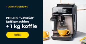 PHILIPS "LatteGo" koffiemachine + 1 kg koffie