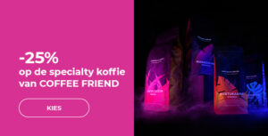 -25% op specialty koffie van COFFEE FRIEND