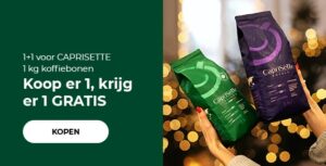 1+1 voor CAPRISETTE 1 kg koffiebonen