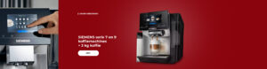 SIEMENS serie 7 en 9 koffiemachines + 3 kg koffie