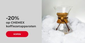 -20% op CHEMEX koffiezetapparaten