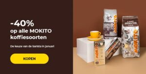 -40% op alle MOKITO koffiesoorten