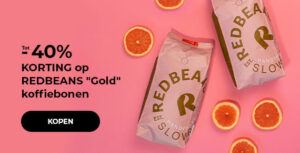 Tot -40% op REDBEANS "Gold" koffiebonen