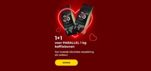 1+1 voor PARALLEL 1 kg koffiebonen