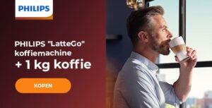 PHILIPS "LatteGo" koffiemachine + 1 kg koffie