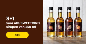 3+1 voor alle SWEETBIRD siropen van 250 ml