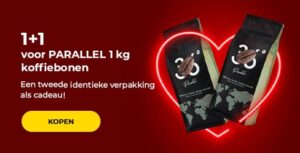 1+1 voor PARALLEL 1 kg koffiebonen