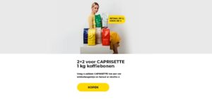 2+2 voor CAPRISETTE 1 kg koffiebonen