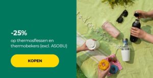 -25% op thermosflessen en thermobekers (excl. ASOBU)
