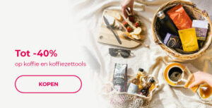 Tot -40% op koffie en koffiezettools